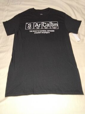 Women's Black 'Sarcasm' Graphic Tee - Unbranded